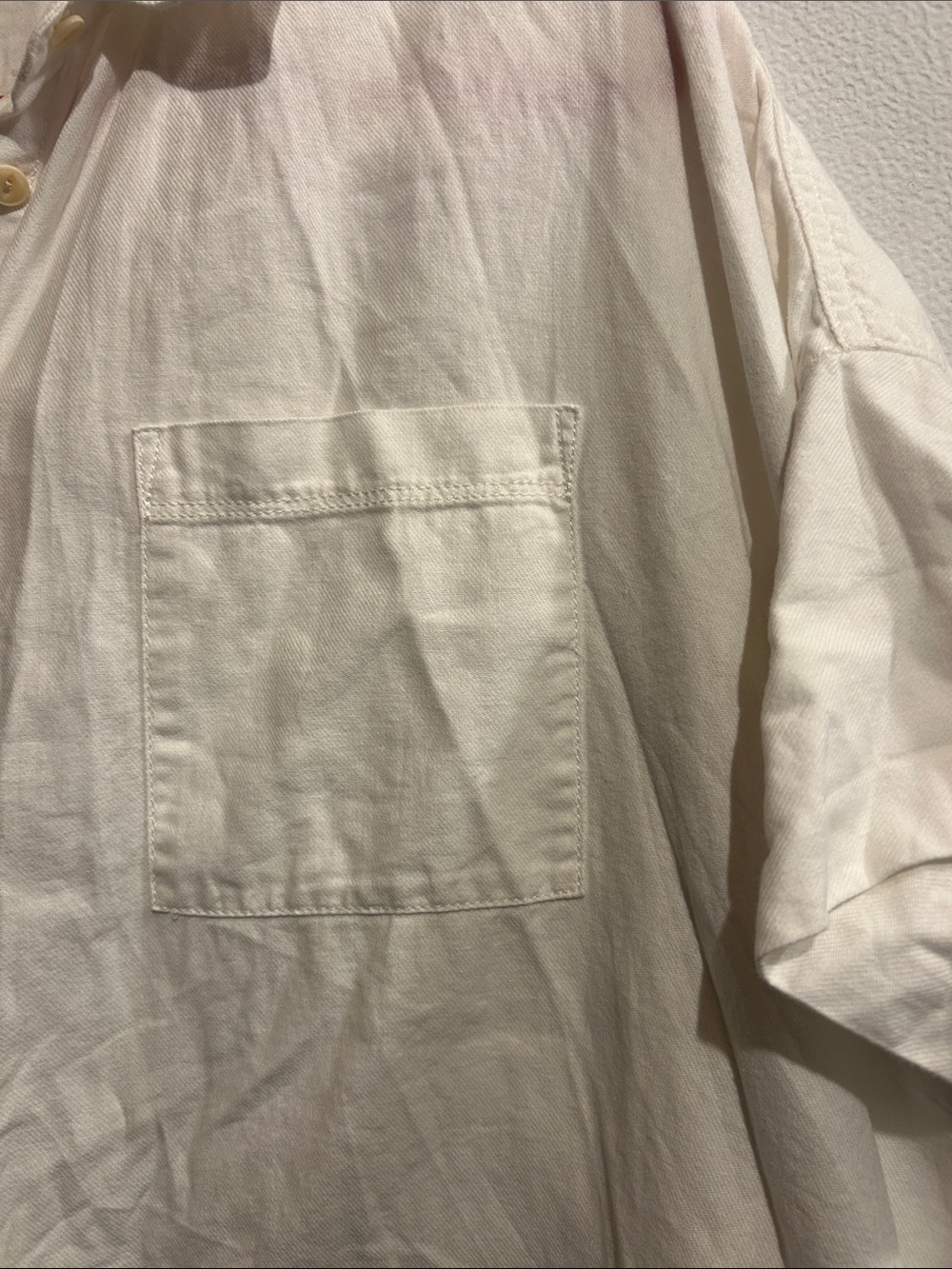 Madewell Cream Short-Sleeve Button-Down Shirt - Picture 3 of 6